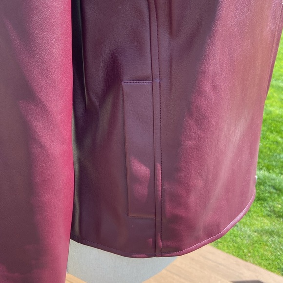 INC Women's Faux-Leather Jacket SZ Medium - Picture 6 of 12